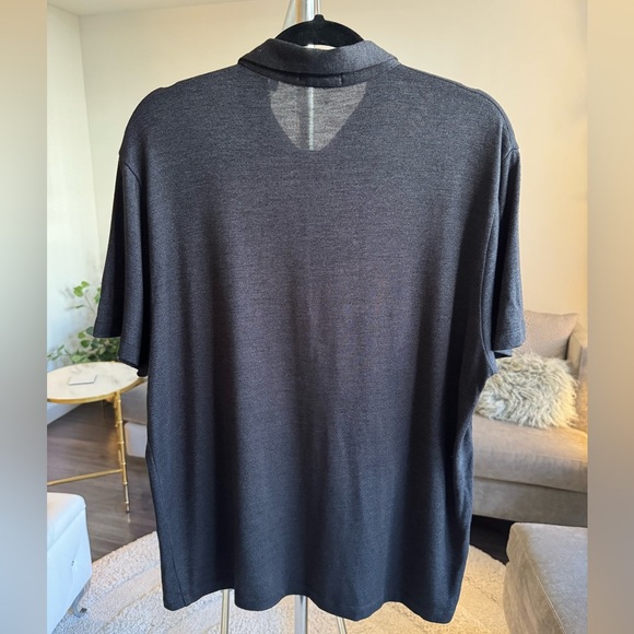 Theory Dark Grey Collared Short Sleeve Polo Shirt Size XL or Large - Picture 3 of 9
